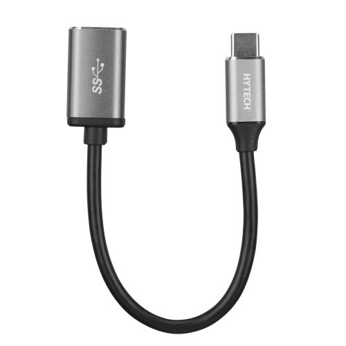 Hytech HY-XO22 Gümüş USB F to Type C M 10cm kablolu Metal Gövdeli OTG Çevirici TYPE C USB ÇEVİRİCİ